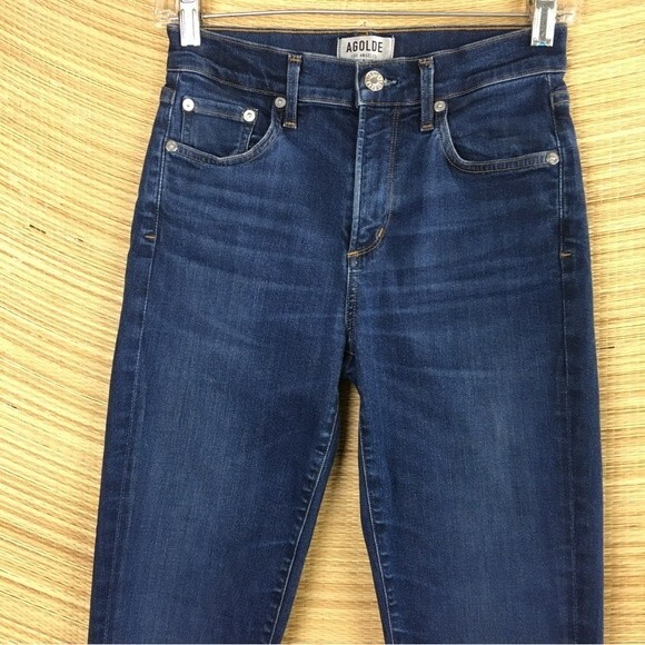 AGOLDE Los Angeles Premium Exclusive For Amour Vert Sophie Crop Size 26 - Picture 4 of 10